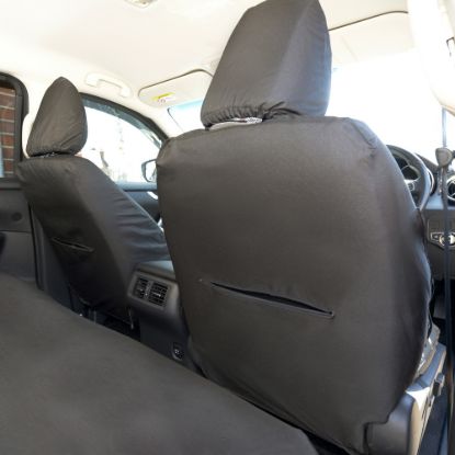 Picture of UK Custom Covers Mercedes X Class Front & Rear Seat Covers Cotton-Backed PU (2017-2020) | SC383B-384B
