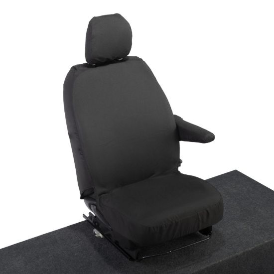 Picture of UK Custom Covers Vauxhall Vivaro Seat Covers Cotton-Backed PU (2014-2019) - Driver Only | SC399B