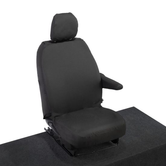 Picture of UK Custom Covers Vauxhall Vivaro Seat Covers Cotton-Backed PU (2014-2019) - Driver Only | SC399B