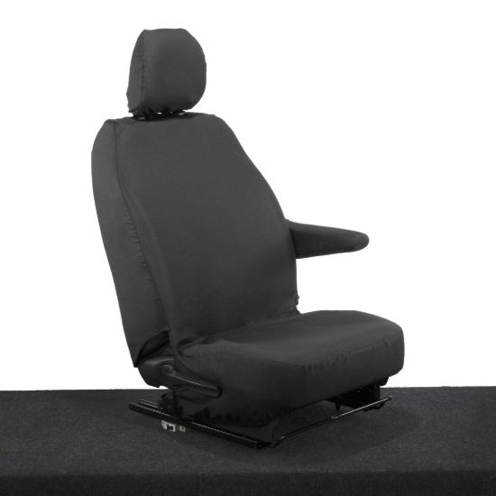 Picture of UK Custom Covers Vauxhall Vivaro Seat Covers Cotton-Backed PU (2014-2019) - Driver Only | SC399B