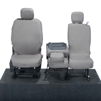 Picture of UK Custom Covers Toyota Proace City Verso Front Seat Covers Cotton-Backed PU (2018 Onwards) - Grey | SC403G