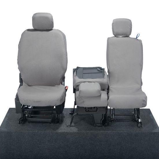 Picture of UK Custom Covers Toyota Proace City Verso Front Seat Covers Cotton-Backed PU (2018 Onwards) - Grey | SC403G