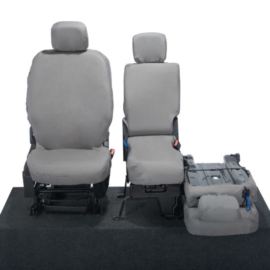 Picture of UK Custom Covers Toyota Proace City Front Seat Covers Cotton-Backed PU (2019 Onwards) - Grey | SC403G