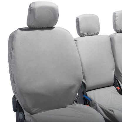 Picture of UK Custom Covers Vauxhall Combo Front Seat Covers Cotton-Backed PU - 3 Seats Grey | SC403G