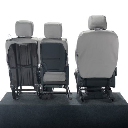 Picture of UK Custom Covers Vauxhall Combo Front Seat Covers Cotton-Backed PU - 3 Seats Grey | SC403G