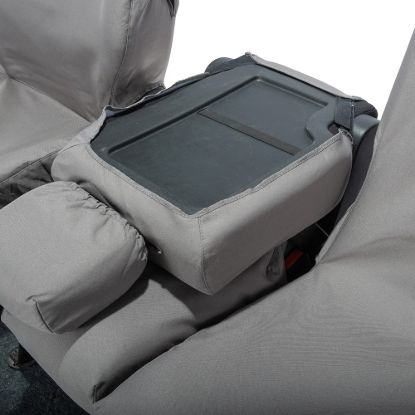 Picture of UK Custom Covers Vauxhall Combo Front Seat Covers Cotton-Backed PU - 3 Seats Grey | SC403G
