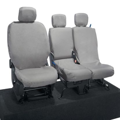 Picture of UK Custom Covers Vauxhall Combo E Front Seat Covers Cotton-Backed PU (2019 Onwards) - 3 Seats Grey | SC403G