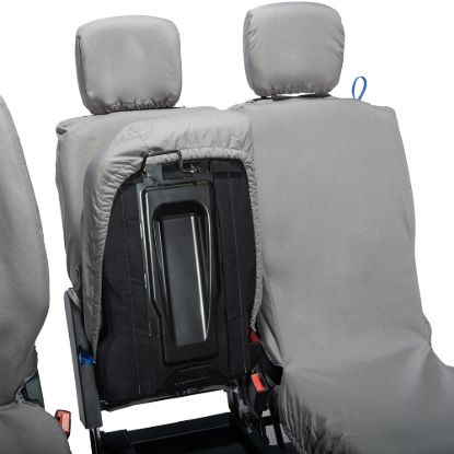Picture of UK Custom Covers Vauxhall Combo E Front Seat Covers Cotton-Backed PU (2019 Onwards) - 3 Seats Grey | SC403G