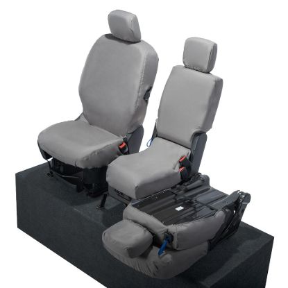 Picture of UK Custom Covers Vauxhall Combo E Front Seat Covers Cotton-Backed PU (2019 Onwards) - 3 Seats Grey | SC403G