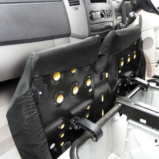 Picture of UK Custom Covers Mercedes Sprinter Front Seat Covers Cotton-Backed PU (2018 Onwards) - Black | SC415B