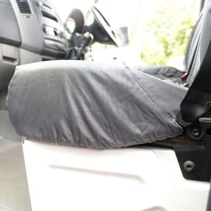 Picture of UK Custom Covers Mercedes Sprinter Front Seat Covers Cotton-Backed PU (2018 Onwards) - Grey | SC415G