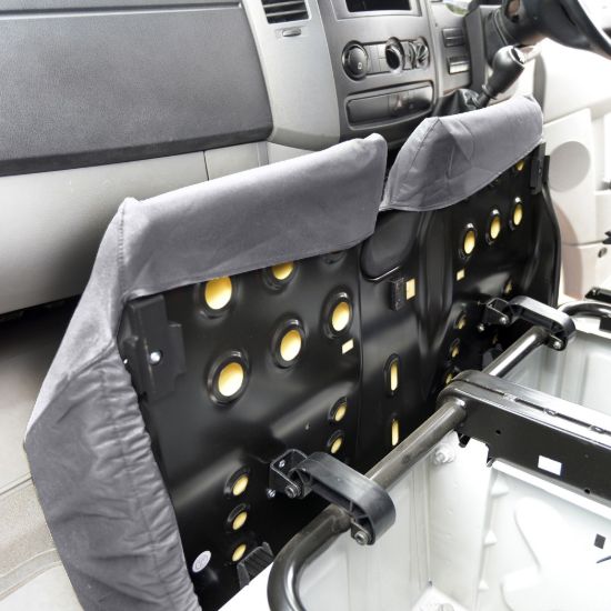Picture of UK Custom Covers Mercedes Sprinter Front Seat Covers Cotton-Backed PU (2018 Onwards) - Grey | SC415G