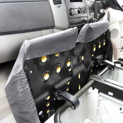 Picture of UK Custom Covers Mercedes Sprinter Front & Rear Seat Covers Cotton-Backed PU (2018 Onwards) - Grey | SC415G-416G