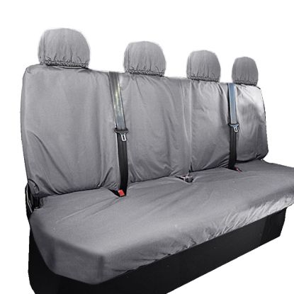 Picture of UK Custom Covers Mercedes Sprinter Front & Rear Seat Covers Cotton-Backed PU (2018 Onwards) - Grey | SC415G-416G