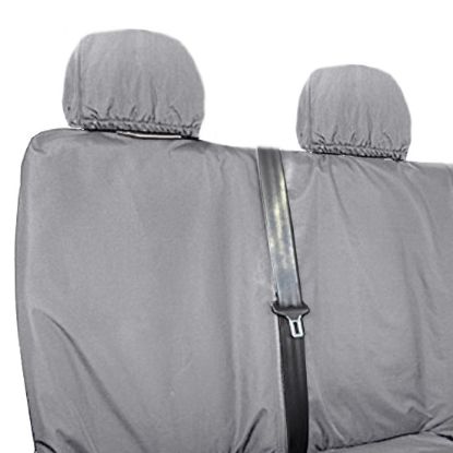 Picture of UK Custom Covers Mercedes Sprinter Front & Rear Seat Covers Cotton-Backed PU (2018 Onwards) - Grey | SC415G-416G