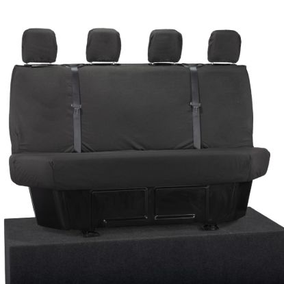 Picture of UK Custom Covers Mercedes Sprinter Rear Seat Covers Cotton-Backed PU (2018 Onwards) - Black | SC416B