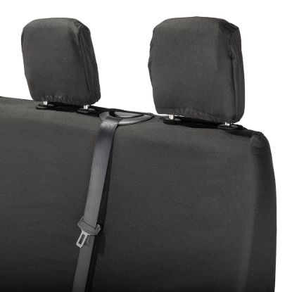 Picture of UK Custom Covers Mercedes Sprinter Rear Seat Covers Cotton-Backed PU (2006-2018) - Black | SC416B