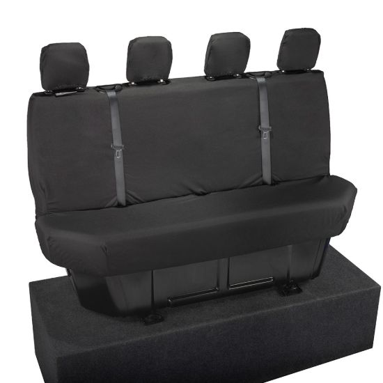 Picture of UK Custom Covers VW Crafter Cotton-Backed Rear Seat Covers (2017 Onwards) Black | SC416B