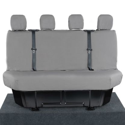 UK Custom Covers Vauxhall Movano Seat Covers Cotton-Backed PU (2010-2022) - Rear - Grey