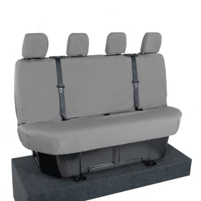 Picture of UK Custom Covers Vauxhall Movano Seat Covers Cotton-Backed PU (2010-2022) - Rear - Grey | SC416G