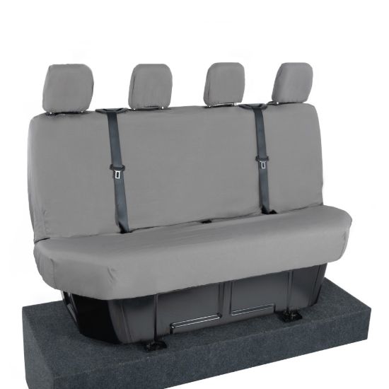 Picture of UK Custom Covers Vauxhall Movano Seat Covers Cotton-Backed PU (2010-2022) - Rear - Grey | SC416G