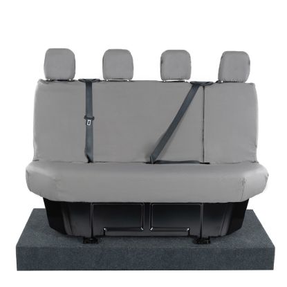 Picture of UK Custom Covers Mercedes Sprinter Rear Seat Covers Cotton-Backed PU (2018 Onwards) - Grey | SC416G