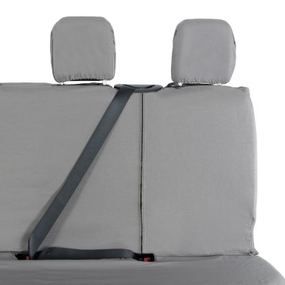 Picture of UK Custom Covers Mercedes Sprinter Rear Seat Covers Cotton-Backed PU (2018 Onwards) - Grey | SC416G
