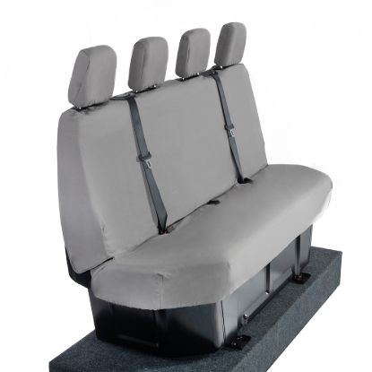 Picture of UK Custom Covers Mercedes Sprinter Rear Seat Covers Cotton-Backed PU (2018 Onwards) - Grey | SC416G