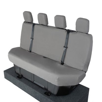 Picture of UK Custom Covers Mercedes Sprinter Rear Seat Covers Cotton-Backed PU (2018 Onwards) - Grey | SC416G