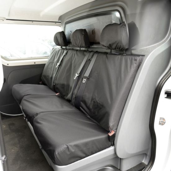 Picture of UK Custom Covers Vauxhall Vivaro Seat Covers Cotton-Backed PU (2019 Onwards) - Rear | SC422B