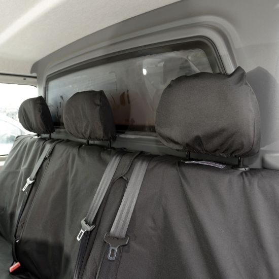 Picture of UK Custom Covers Vauxhall Vivaro Seat Covers Cotton-Backed PU (2019 Onwards) - Rear | SC422B