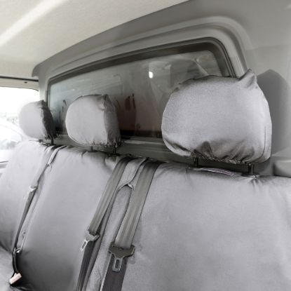 Picture of UK Custom Covers Citroen Dispatch Cotton-Backed Rear Seat Covers (2016 Onwards) Grey | SC422G