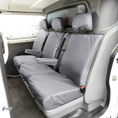 Picture of UK Custom Covers Citroen Dispatch Cotton-Backed Rear Seat Covers (2016 Onwards) Grey | SC422G