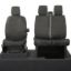 UK Custom Covers Maxus eDeliver 9 Front Seat Covers Cotton-Backed (2020 Onwards) Black - Single/Double NO Pull Down Tray