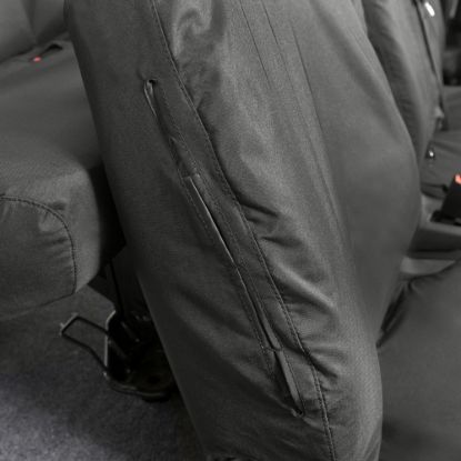 Picture of UK Custom Covers Ford Transit Custom Seat Covers Cotton-Backed PU (2013-2023) - Front & Rear (6 Seat With Front No Down Tray) - Black | SC436B-131B