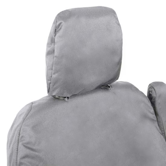 Picture of UK Custom Covers Ford Transit Custom Seat Covers Cotton-Backed PU (2013-2023) - Front (single/Double NO pull Down Tray / Grey | SC436G