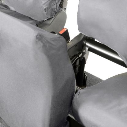 Picture of UK Custom Covers Maxus eDeliver 9 Front Seat Covers Cotton-Backed (2020 Onwards) Grey - Single/Double NO Pull Down Tray | SC436G