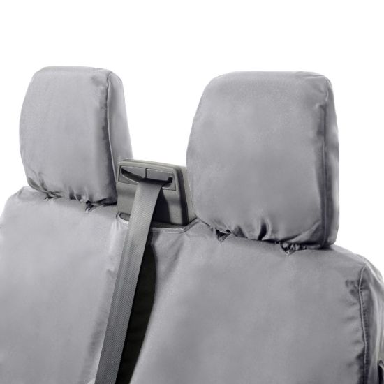 Picture of UK Custom Covers Maxus eDeliver 9 Front Seat Covers Cotton-Backed (2020 Onwards) Grey - Single/Double NO Pull Down Tray | SC436G