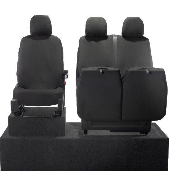Picture of UK Custom Covers MAN TGE Front Seat Covers Cotton-Backed (2017 Onwards) - No Folding Middle Seat | SC587B