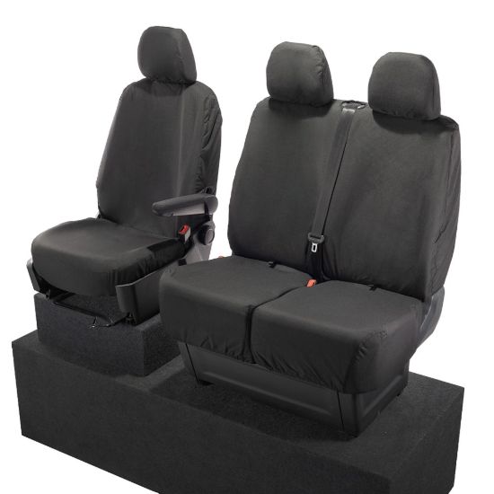 Picture of UK Custom Covers MAN TGE Front Seat Covers Cotton-Backed (2017 Onwards) - No Folding Middle Seat | SC587B