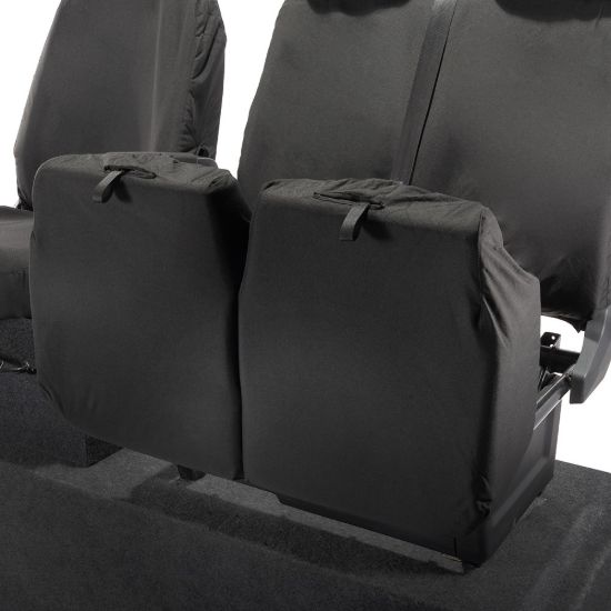 Picture of UK Custom Covers VW Crafter Cotton-Backed Front Seat Covers (2017 Onwards) - No Folding Middle Seat | SC587B