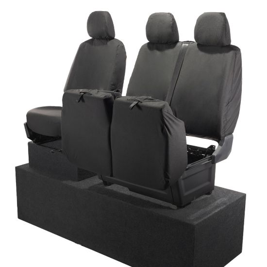Picture of UK Custom Covers VW Crafter Cotton-Backed Front Seat Covers (2017 Onwards) - No Folding Middle Seat | SC587B