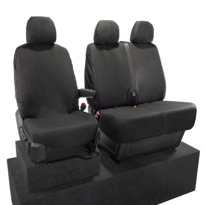 Picture of UK Custom Covers VW Crafter Cotton-Backed Front Seat Covers (2017 Onwards) - No Folding Middle Seat | SC587B