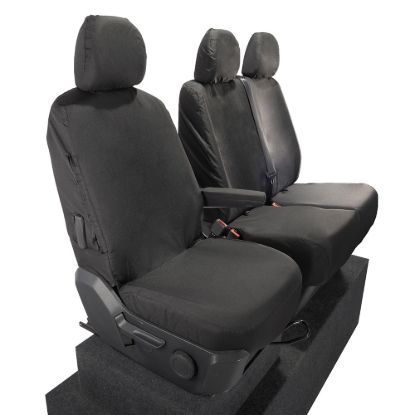 Picture of UK Custom Covers VW Crafter Cotton-Backed Front Seat Covers (2017 Onwards) - No Folding Middle Seat | SC587B