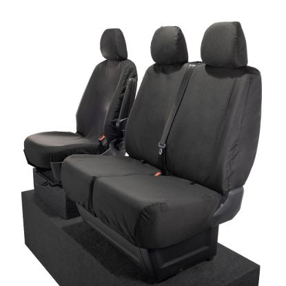 Picture of UK Custom Covers VW Crafter Cotton-Backed Front Seat Covers (2017 Onwards) - No Folding Middle Seat | SC587B