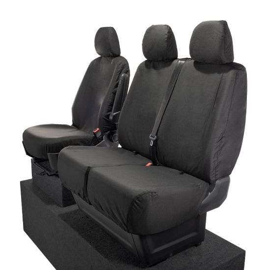 Picture of UK Custom Covers VW Crafter Cotton-Backed Front Seat Covers (2017 Onwards) - No Folding Middle Seat | SC587B