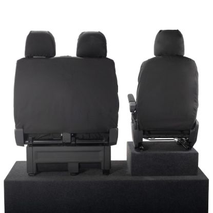 Picture of UK Custom Covers VW Crafter Cotton-Backed Front Seat Covers (2017 Onwards) - No Folding Middle Seat | SC587B