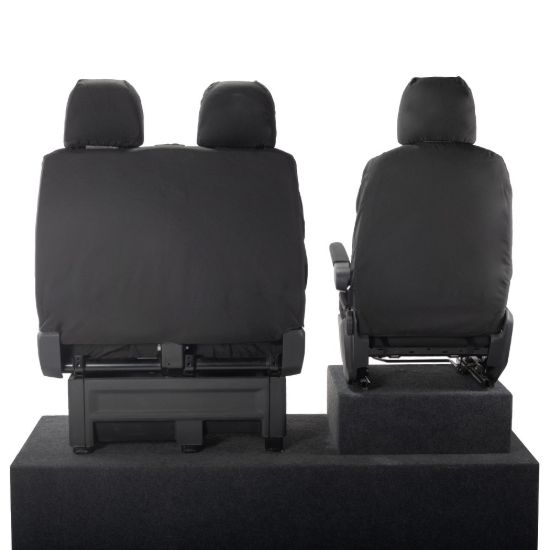 Picture of UK Custom Covers VW Crafter Cotton-Backed Front Seat Covers (2017 Onwards) - No Folding Middle Seat | SC587B