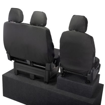 Picture of UK Custom Covers VW Crafter Cotton-Backed Front Seat Covers (2017 Onwards) - No Folding Middle Seat | SC587B