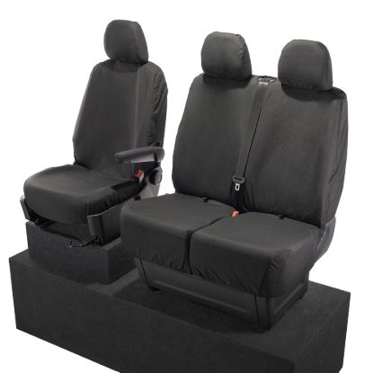Picture of UK Custom Covers VW Crafter Cotton-Backed Front Seat Covers (2017 Onwards) - No Folding Middle Seat | SC587B